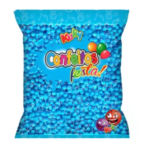 Bolinhas De Açucar Confeito Festa Tutti frutti 500g - Kuky