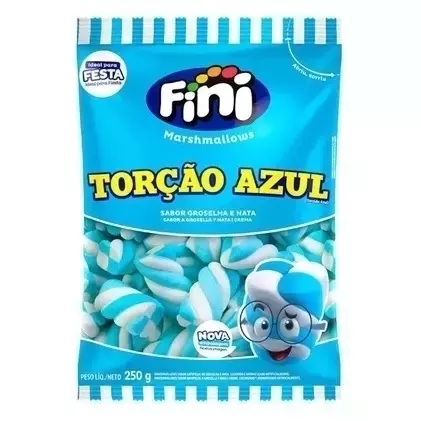 Marshmallow Torção Azul 250g - Fini