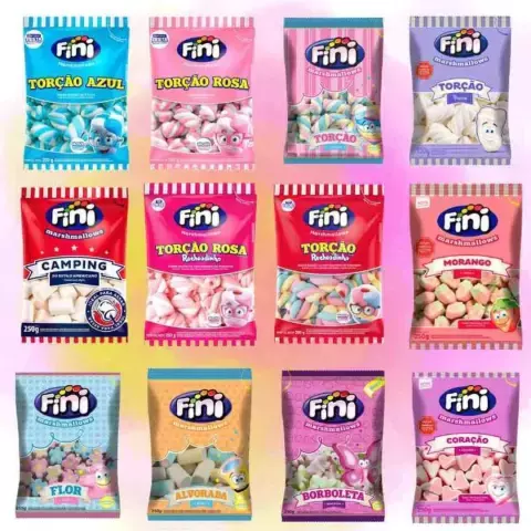 Marshmallow Vários Sabores 250g - Fini ESCOLHA O SEU SABOR