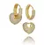 Brinco Click Coração Removível cor: Ouro 18k - comprar online