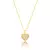 Conjunto Colar Coração Cravejado Zircônia P cor: Ouro 18k na internet