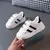 Crianças tênis crianças design de moda branco reabilitação sapatos casuais