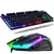 Kit Teclado Gamer Semi Mecânico, USB, RGB, 3200DPI, PC