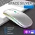 Led mouse sem fio usb recarregável bluetooth-compatível rgb mouse silencioso e