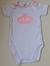 Body Bebê Temático Realeza Com Perolas - Rosa Claro na internet