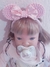 Faixinhas Bebê Com Orelhinha Minnie Laço Cetim e Perolas Rosa Claro na internet