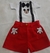 Imagem do Conjunto Body Personagem com gravatinha, suspensório e Shorts de sarja