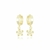 Brinco Argola com Pingente de Flor Banhado em Ouro 18k - comprar online