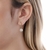 Brinco Argola com Pingente Ponto de Luz Banhado em Ouro 18k