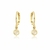 Brinco Argola com Pingente Ponto de Luz Pequeno Banhado em Ouro 18k - comprar online