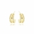 Brinco Argola Tripla com Zircônias Banhado em Ouro 18k - comprar online