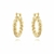 Brinco Argola Tubular Bold Torcida M com Fecho Italiano Banhado em Ouro 18k - comprar online