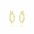 Brinco Argola Tubular Quadrada Torcida M com Fecho Italiano Banhado em Ouro 18k - comprar online