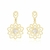 Brinco Flor com Zircônias Banhado em Ouro 18k - comprar online