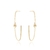 Brinco Meia Argola Fino com Bolinha Banhado em Ouro 18k - comprar online