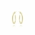 Brinco Meia Argola Tubo Retangular M Banhado em Ouro 18k - comprar online