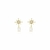 Brinco Rosa Náutica Quadrado com Zircônias Banhado em Ouro 18k - comprar online