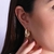 BrincoArgola Articulada Oval Banhado em Ouro 18k