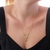 Colar com Pingente de Coração Mãe de Pet Banhado em Ouro 18k - comprar online