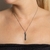 Colar com Pingente de Mãe de Menino Banhado Ródio Branco - comprar online