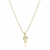 Colar com Pingente Menina Banhado em Ródio Branco e Ouro 18k