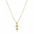 Colar com Pingente Menino Banhado em Ródio Branco e Ouro 18k
