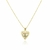 Colar Coração com Pingente de Coração em Olho Grego Banhado em Ouro 18k - comprar online