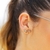 Ear Cuff com Zircônias Coloridas Banhado em Ouro 18k