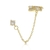 Ear Cuff Ponto de Luz com Piercing de Pressão de Zircônias Cristal Banhado em Ouro 18k - comprar online