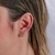 Piercing Coração Cravejado com Cristais Banhado em Ouro 18k