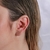 Piercing Coração Vazado Cravejado com Zircônias Banhado em Ouro 18k