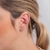 Piercing Fake com 3 Faixas Cravejado com Micro Zircônias Coloridas Banhado em Ouro 18k