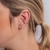 Piercing Fake Cravejado com Micro Zircônias Coloridas Banhado em Ouro 18k