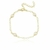 Pulseira de Elos com Pérolas Médias Banhado em Ouro 18k - comprar online