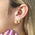 Trio de Brincos de Argolas Articuladas Lisas Reflective Banhados em Ouro 18k