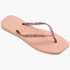 Chinelo Havaianas Slim Square Logo Metallic Lançamento - Havam Store