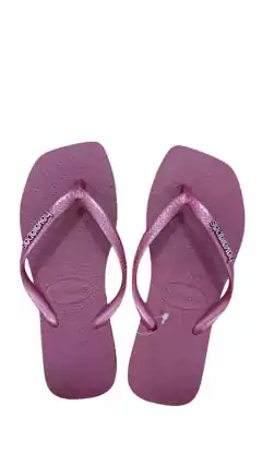 Chinelo Havaianas Slim Square Logo Metallic Lançamento - loja online
