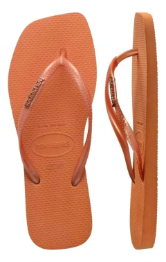 Chinelo Havaianas Slim Square Logo Metallic Lançamento na internet
