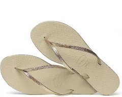 Havaianas You Shine Cf Logo Metalico Correias Finas em Couro