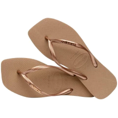 Chinelo Havaianas Slim Square Logo Metallic Lançamento