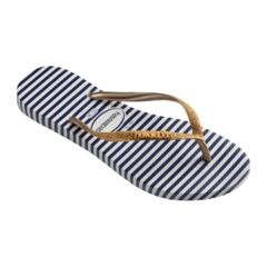 Chinelo Havaianas Infantil Slim Glitter Stripes