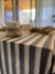 MANTEL LINO CRISANTEMO AZUL - tienda online