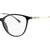 Armazón Negro Redondo Anteojos Dorado Lentes