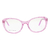 Armazón Brillo Anteojos Receta Rosa Transparente