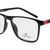 Armazón Lentes Patillas Flex Negro Y Rojo Marca Ferrer