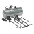 KIT HIDRAULICO SEMIRBQ 180L INOX PISO MOVEL
