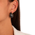 Brinco Gota Esmaltado Mesclado Preto Banhado a Ouro 18k - comprar online