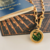 Colar Relicário com Zircônia Verde Esmeralda Banhado a Ouro 18k - Zoe Acessórios