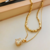 Mix de Colar Ponto de Luz e Choker Tubular Banhado a Ouro 18k