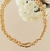 Colar Elo Gru com Mosquetão com Zircônias Banhado a Ouro 18k